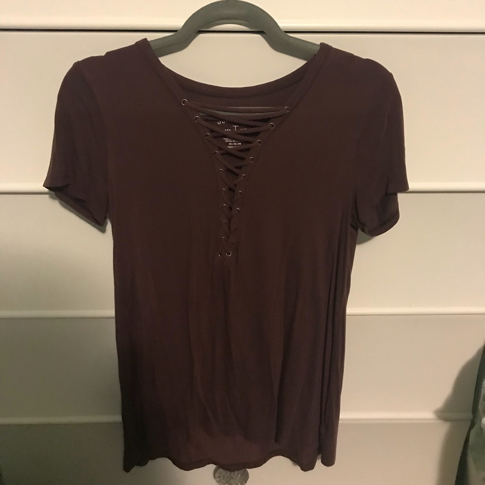 American Eagle Soft and Sexy Lace Up Top
